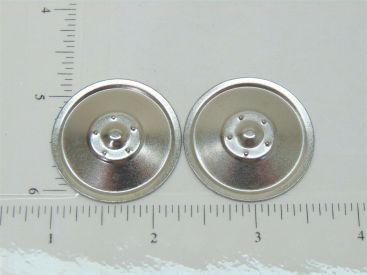 Set of 2 Zinc Plated Tonka Solid Hubcap Toy Parts Main Image