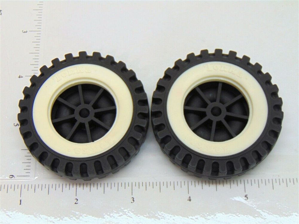 Set of 2 Tonka Plastic Wheels/Inserts Replacement Toy Parts - Toy Parts