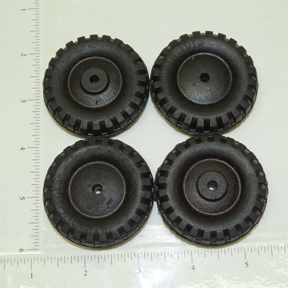 Structo Set of 4 Reproduction Real Rubber 2" Replacement Tire Toy Part Toy Parts Gasoline