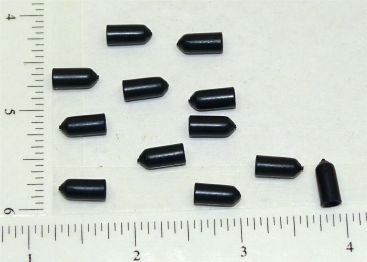 Dozen Tonka Black Rubber Crank/Handle Tip Replacement Toy Parts Main Image