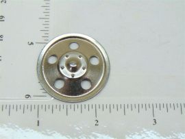 Single Zinc Plated Tonka Round Hole Hubcap Toy Part