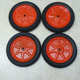 Lot 4 Large Reproduction Buddy L Wheels/Tires 5" Diameter Steel/Rubber-4