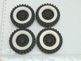 Set of 4 Tonka Plastic Wheels/Inserts Replacement Toy Parts