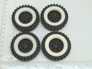 Set of 4 Tonka Plastic Wheels/Inserts Replacement Toy Parts Main Image Set of 4 Tonka Plastic Wheels/Inserts Replacement Toy Parts Main Image