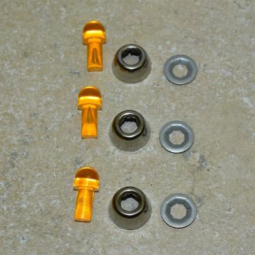 Tonka Replacement Custom Amber Flasher w/Bezel Toy Parts (3) Main Image