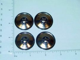 Set of 4 Zinc Plated Tonka Solid Hubcap Toy Parts