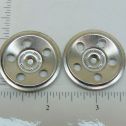 Set of 2 Zinc Plated Tonka Round Hole Hubcap Toy Part Alternate View 2