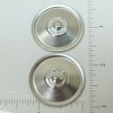 Set of 2 Zinc Plated Tonka Solid Hubcap Toy Parts Alternate View 1