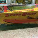 Vintage Ideal Plastic Mechanical Speed Boat w/Outboard Motor In Box Alternate View 1