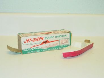 Vintage Jet-Queen Plastic Speedboat with Original Box, Tri-State Plastic Molding Main Image Vintage Jet-Queen Plastic Speedboat with Original Box, Tri-State Plastic Molding Main Image