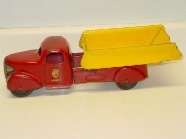 Vintage Turner Toys Pressed Steel Dump Truck, Early Toy Vehicle Main Image Vintage Turner Toys Pressed Steel Dump Truck, Early Toy Vehicle Main Image