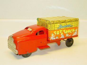 Vintage 1951 Banner 'Toy Truck' No 781 Pressed Steel & Tin Litho Toy Vehicle HTF Main Image
