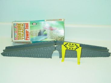 Vintage 1965 Ideal Motorific Torture Track Power Test with Sign, Toy Accessory Main Image