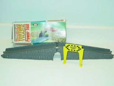Vintage 1965 Ideal Motorific Torture Track Power Test with Sign, Toy Accessory Main Image Vintage 1965 Ideal Motorific Torture Track Power Test with Sign, Toy Accessory Main Image