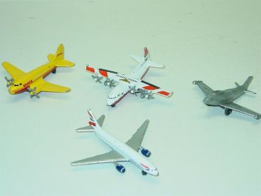 (4) Airplanes, Die Cast Matchbox and USAF Military Plane Forest Service DHL Main Image (4) Airplanes, Die Cast Matchbox and USAF Military Plane Forest Service DHL Main Image