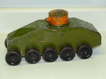 Vintage Structo Toys Army Tank, Pressed Steel Toy, Military, Truck Main Image Vintage Structo Toys Army Tank, Pressed Steel Toy, Military, Truck Main Image