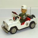 Vintage Daiya Japan Tin Litho MP Military Police Jeep Battery Operated Toy Works Main Image