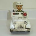 Vintage Daiya Japan Tin Litho MP Military Police Jeep Battery Operated Toy Works Alternate View 2