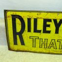 Vintage Riley Bros. Oil Sign, "That's Oil" Advertising, Reg. U.S. Pat. Off. Alternate View 2