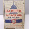 Vintage Atlantic Capitol 2 Gallon Motor Oil Paraffine Base Empty Metal Can Alternate View 4