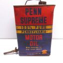 Vintage Penn Supreme Motor Oil 100% Pure Pennsylvania 2 Gallon Metal Can Main Image