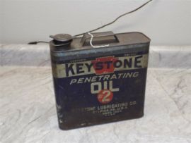 Vintage Penetrating Oil #2 One Gallon Metal Empty Can w/Spout & Lid
