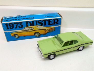Vintage MPC 1973 Plymouth Duster 2 Dr Hardtop Dealer Promo Car w/Box Mist Green Main Image