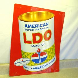 Vinatge American LDO Motor Oil Sign, Advertising, Super Premium