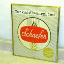 Original Vintage Schaefer Brewing Co. PA, Sign, "real beer" Bar Top Or Hanging Alternate View 7