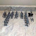 Huge Lot Of 28 Vintage Marx Knights Figures Figurines Playset Silver/Gray Main Image