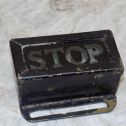 Vintage Brass/Copper & Glass Reverse Painted Stop Taillight Marker Main Image