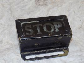 Vintage Brass/Copper & Glass Reverse Painted Stop Taillight Marker