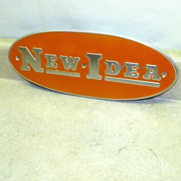 Vintage New Idea Farm Equipment Sign, Farm Ag Advertising, Implement, 14"X5" Main Image Vintage New Idea Farm Equipment Sign, Farm Ag Advertising, Implement, 14"X5" Main Image