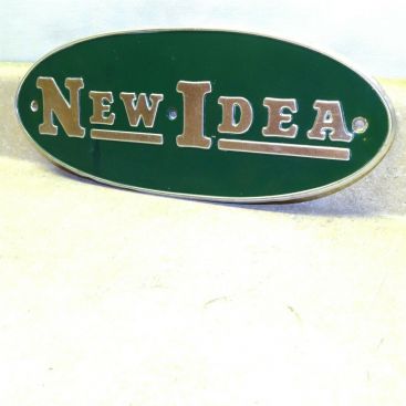 Vintage New Idea Farm Equipment Sign, Farm Ag Advertising, Implement, 14"X5" Main Image