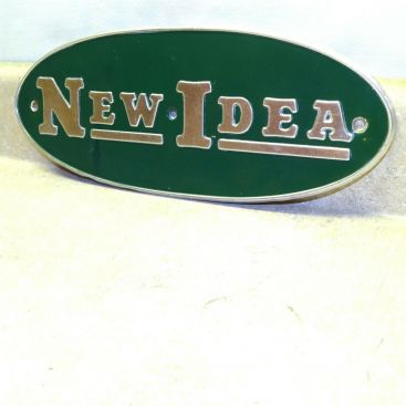 Vintage New Idea Farm Equipment Sign, Farm Ag Advertising, Implement, 14"X5" Main Image Vintage New Idea Farm Equipment Sign, Farm Ag Advertising, Implement, 14"X5" Main Image