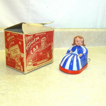Vintage Irwin Mechanical Dodgem Carnival Car, W/ Box Main Image Vintage Irwin Mechanical Dodgem Carnival Car, W/ Box Main Image