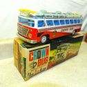 Vintage Alps Japan Tin Crown Bus In Box, Battery Operated, Works! Alternate View 11