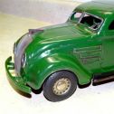 Vintage Cor Cor Toys Sedan Car, Chrysler Airflow, Pressed Steel Toy, Green Alternate View 6