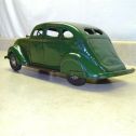 Vintage Cor Cor Toys Sedan Car, Chrysler Airflow, Pressed Steel Toy, Green Alternate View 7