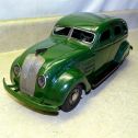 Vintage Cor Cor Toys Sedan Car, Chrysler Airflow, Pressed Steel Toy, Green Alternate View 10