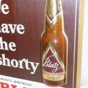 Vintage Blatz Draft Brewed Shorty Bottle Wooden Plaque Beer Advertising Sign Alternate View 1