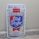 Vintage 1991 Heileman's Old Style Lager Beer Diecut Can Tin Tacker Sign NOS Main Image