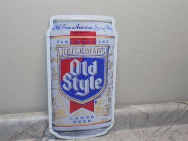 Vintage 1991 Heileman's Old Style Lager Beer Diecut Can Tin Tacker Sign NOS Main Image Vintage 1991 Heileman's Old Style Lager Beer Diecut Can Tin Tacker Sign NOS Main Image