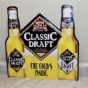 Vintage 1991 Heileman's Old Style Classic Draft Beer Diecut Tin Tacker Sign NOS Main Image