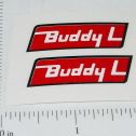Pair Buddy L Red/Blk Rectangle Stickers Main Image