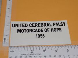 Tonka United Cerebral Palsy Allied Van Line Roof Replacement Sticker