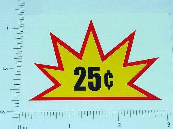 50 Vinyl Stickers "25 cents or 5 for $1" Self Adhesive Price Vending Honor Box 