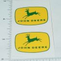 Pair John Deere 1 3/8" Yellow/Green 4 Legged Deer Logo Stickers Main Image