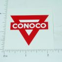 2" Wide Red Conoco with White Background Sticker Main Image