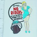 3.5" Tall No Riders Sticker Main Image